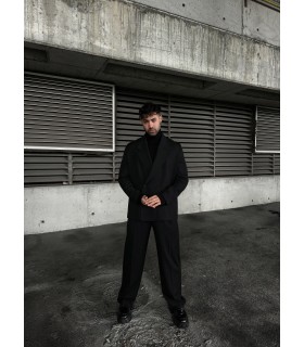 OVERSİZE YAN DETAYLI ÖZEL KESİM SİYAH TAKIM