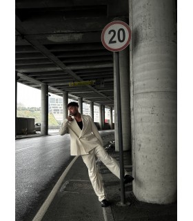 OVERSİZE YAN DETAYLI ÖZEL KESİM BEJ TAKIM