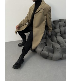 OVERSİZE TRENCH CAMEL CEKET