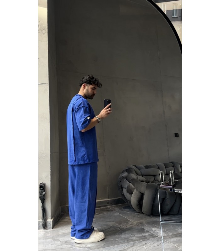 Yeni sezon ön çizgi detaylı yıkama kumaş takım