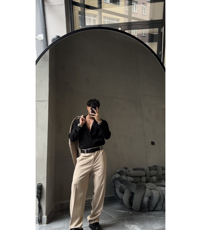 Yeni sezon oversize krem takım