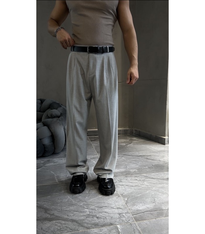 YENİ SEZON BAGGY KUMAŞ GRİ PANTOLON