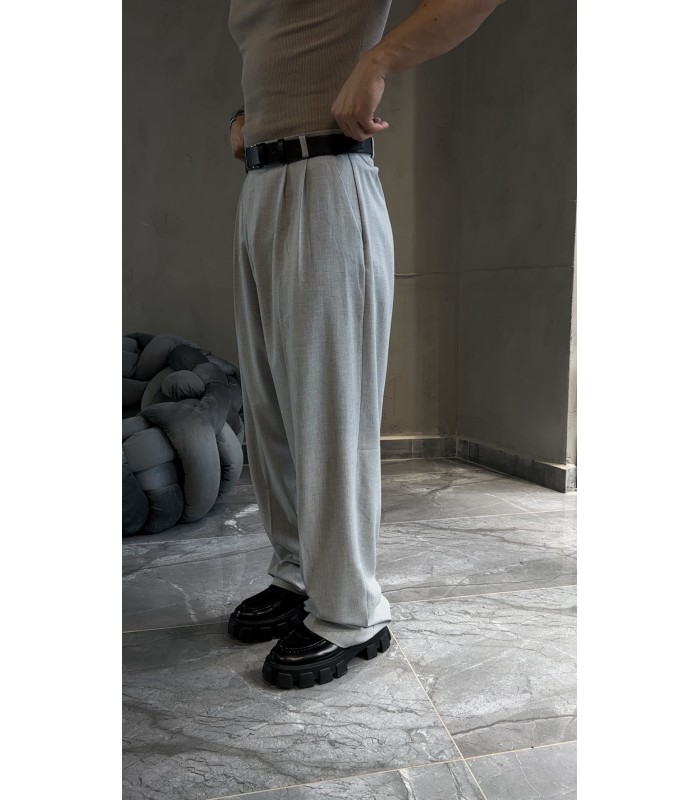 YENİ SEZON BAGGY KUMAŞ GRİ PANTOLON