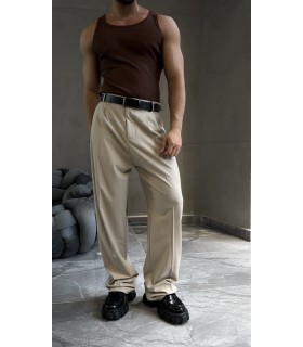 YENİ SEZON BAGGY KUMAŞ BEJ PANTOLON