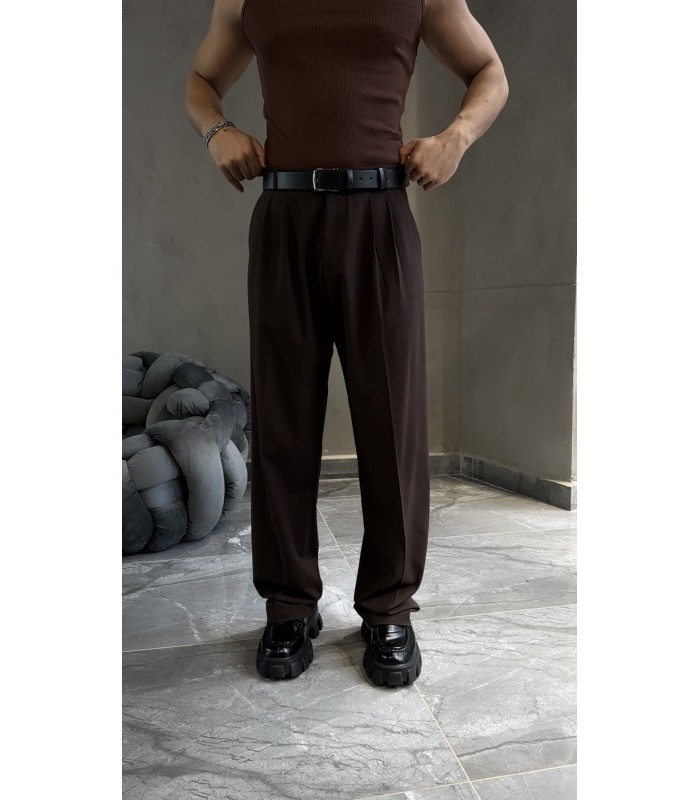 YENİ SEZON BAGGY KUMAŞ KAHVE PANTOLON