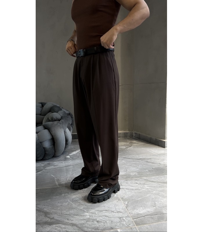 YENİ SEZON BAGGY KUMAŞ KAHVE PANTOLON