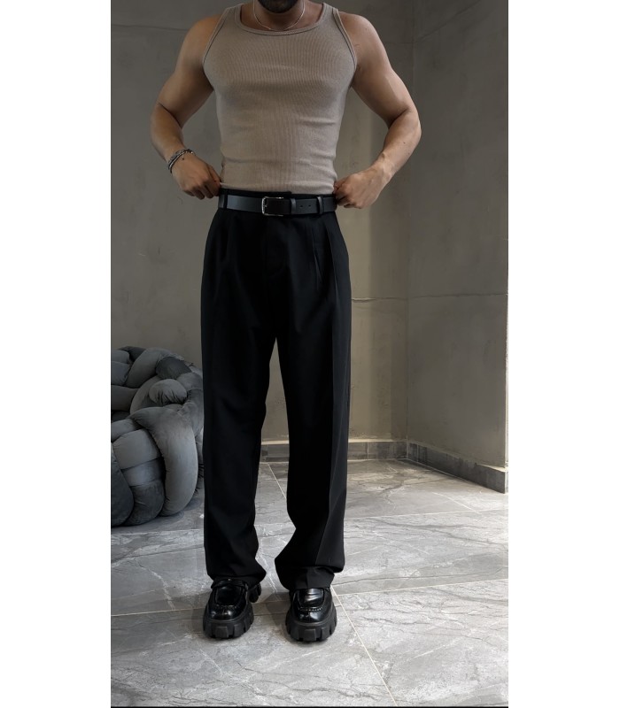 YENİ SEZON BAGGY KUMAŞ SİYAH PANTOLON