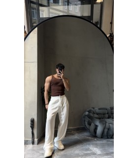 YÜKSEK KALİTE LİKRALI KAHVE ATLET