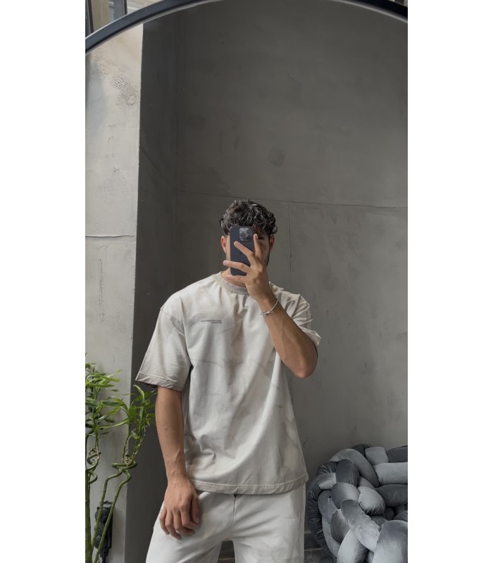 OVERSİZE YIKAMA KUMAŞ HAYALET DESENLİ TAKIM