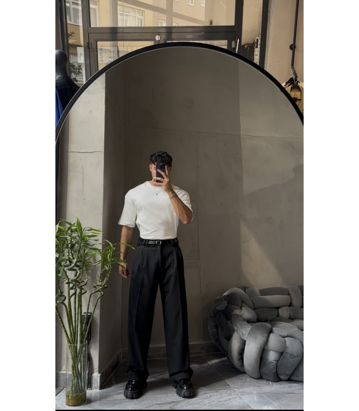 OVERSİZE BİSİKLET YAKA TİŞÖRT