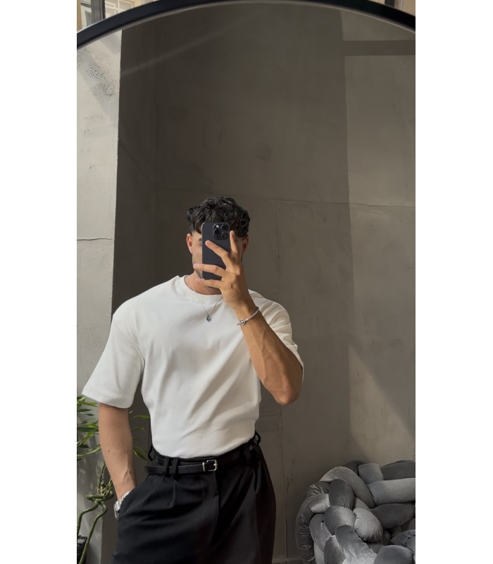 OVERSİZE BİSİKLET YAKA TİŞÖRT