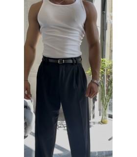 KLASİK TOKA DETAYLI İNCE KAHVE KEMER