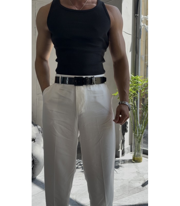 KLASİK TOKA DETAYLI PARLAK SİYAH KEMER