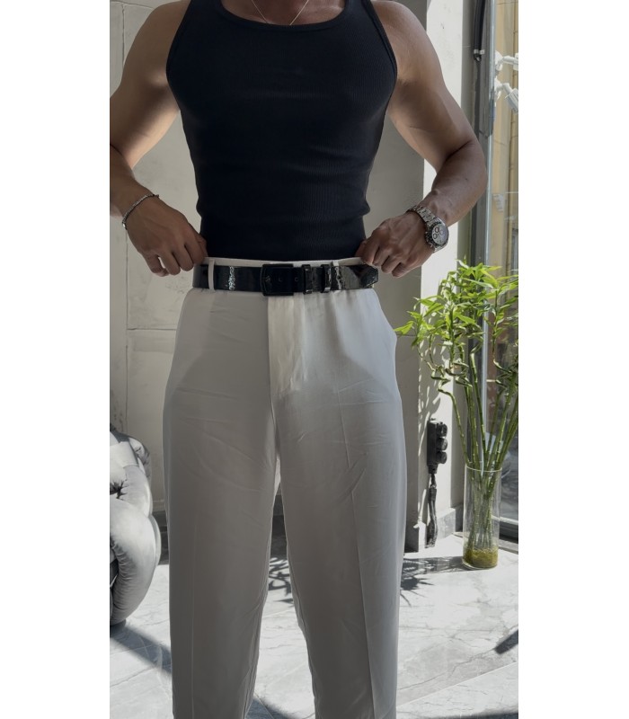 KLASİK TOKA DETAYLI PARLAK SİYAH KEMER