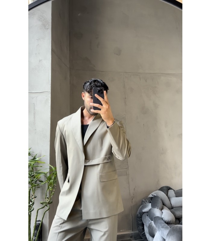 YANDAN KEMER DETAYLI OVERSİZE TAKIM