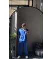 POLO YAKA OVERSİZE YIKAMA KUMAŞ EŞOFMAN TAKIM