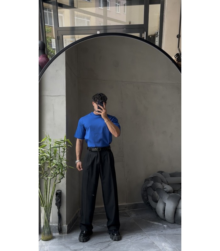 OVERSİZE BİSİKLET YAKA TİŞÖRT