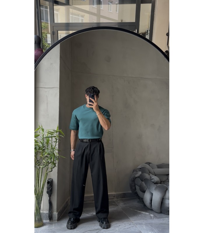 OVERSİZE BİSİKLET YAKA TİŞÖRT