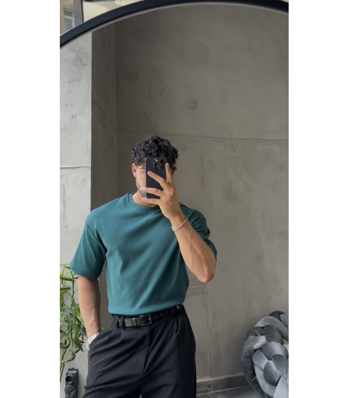 OVERSİZE BİSİKLET YAKA TİŞÖRT