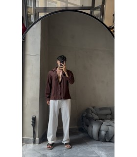 OVERSİZE ÖZEL KUMAŞ GÖMLEK