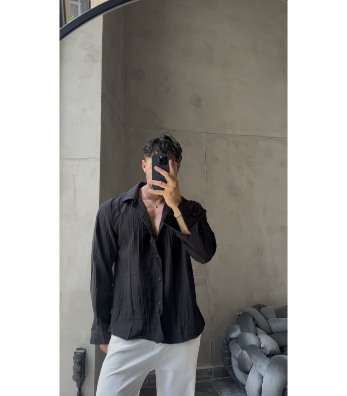 OVERSİZE ÖZEL KUMAŞ GÖMLEK