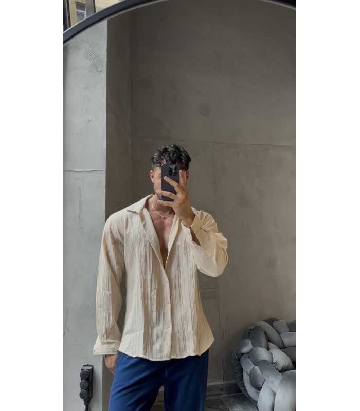 OVERSİZE ÖZEL KUMAŞ GÖMLEK
