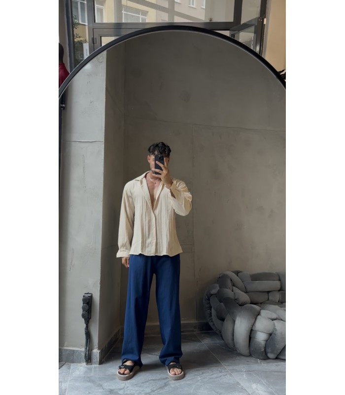 OVERSİZE ÖZEL KUMAŞ GÖMLEK