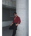 OVERSİZE YENİ SEZON BORDO GÖMLEK