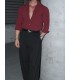 OVERSİZE YENİ SEZON BORDO GÖMLEK