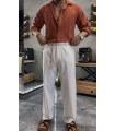 KEMER DETAYLI BAGGY KETEN PANTOLON