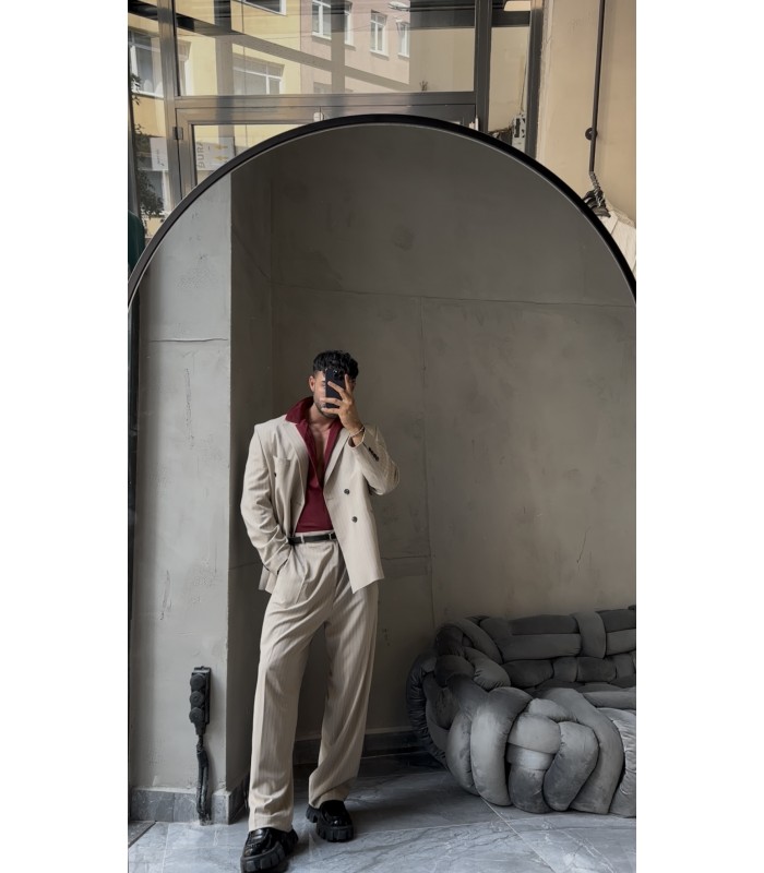 YENİ SEZON OVERSİZE YÜKSEK KALİTE ÇİZGİLİ TAKIM