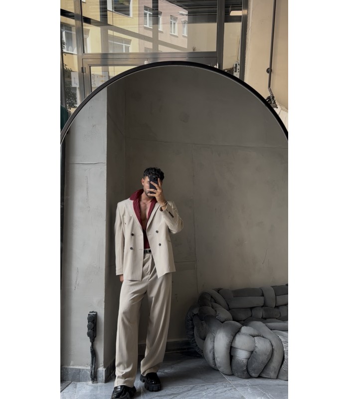 YENİ SEZON OVERSİZE YÜKSEK KALİTE ÇİZGİLİ TAKIM