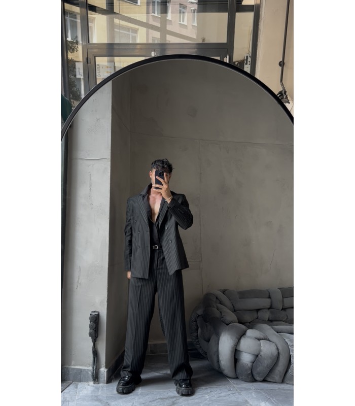 YENİ SEZON OVERSİZE YÜKSEK KALİTE ÇİZGİLİ TAKIM