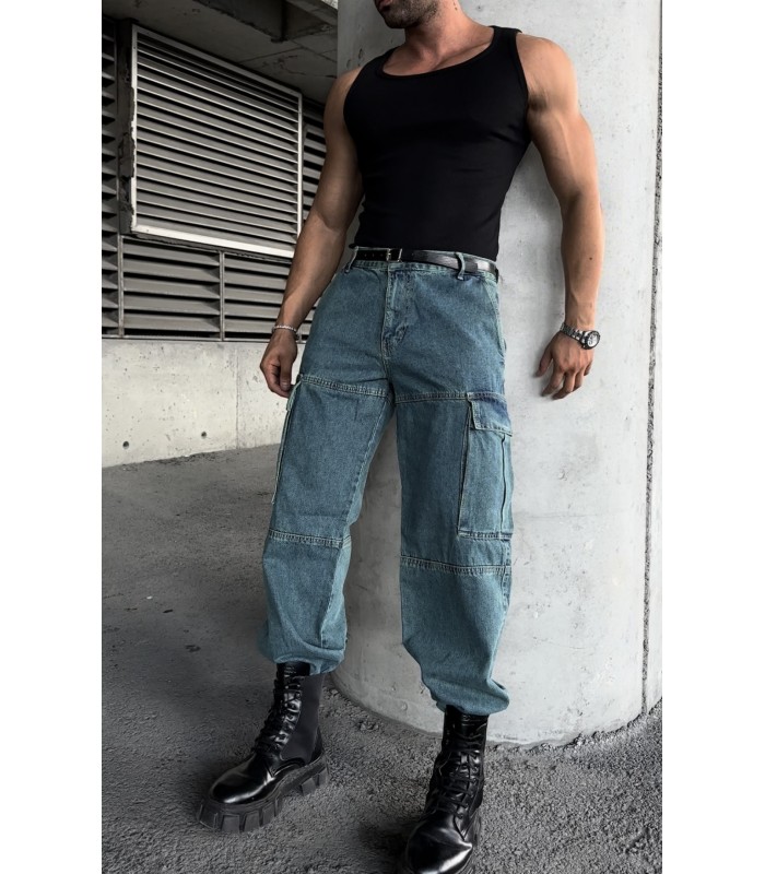 BAGGY YAN CEP DETAYLI JEAN