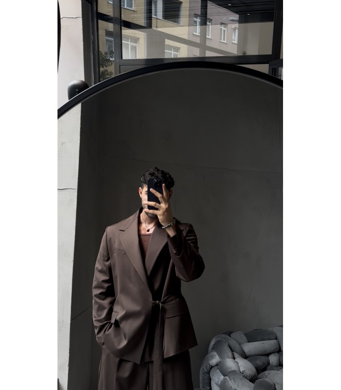 YENİ SEZON OVERSİZE YANDAN KEMER DETAYLI TAKIM