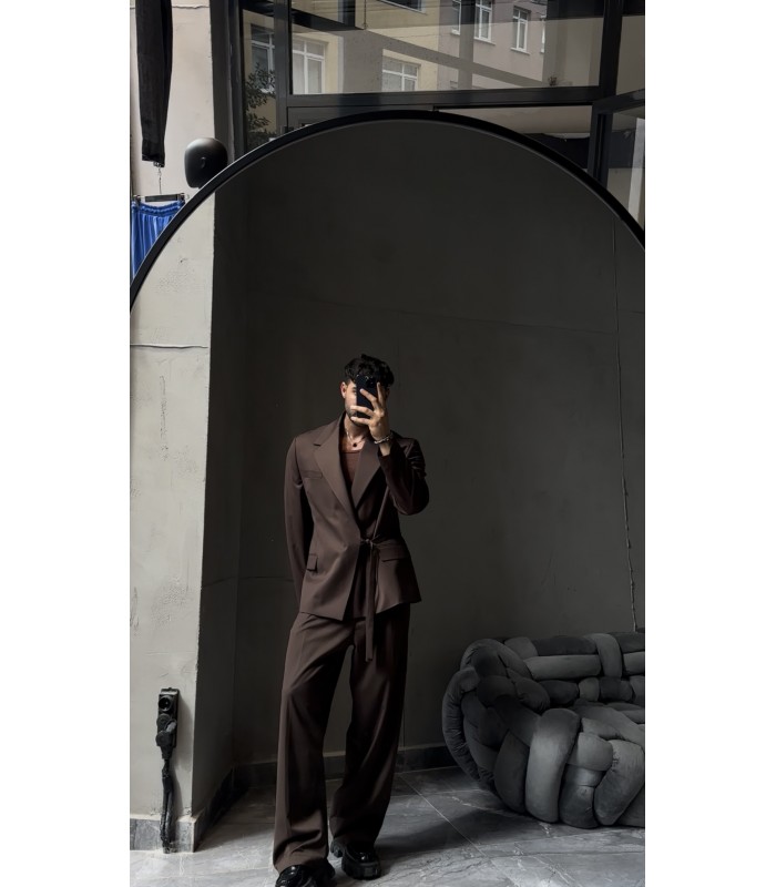 YENİ SEZON OVERSİZE YANDAN KEMER DETAYLI TAKIM