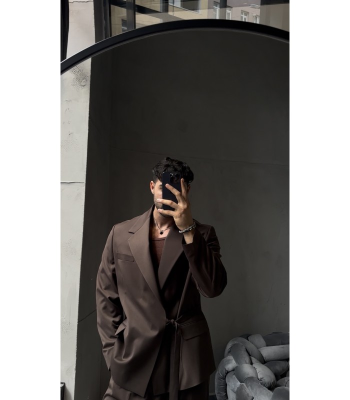 YENİ SEZON OVERSİZE YANDAN KEMER DETAYLI TAKIM