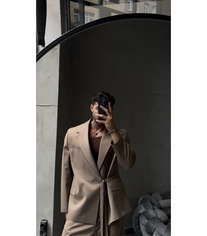 YENİ SEZON OVERSİZE YANDAN KEMER DETAYLI TAKIM