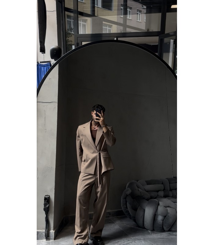 YENİ SEZON OVERSİZE YANDAN KEMER DETAYLI TAKIM