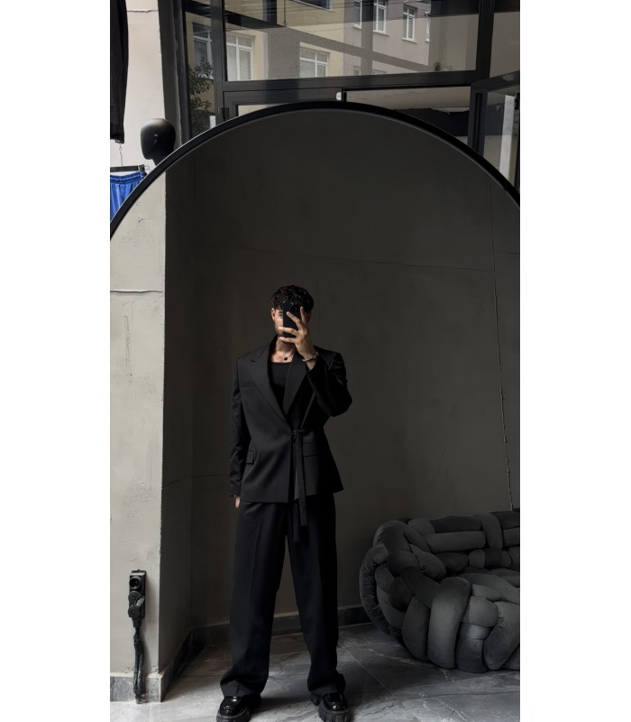 YENİ SEZON OVERSİZE YANDAN KEMER DETAYLI TAKIM