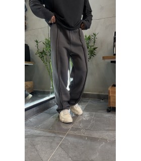 baggy üc iplik ön çizgi detaylı eşofman