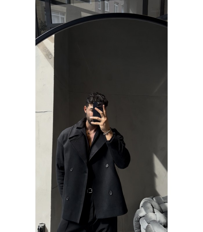 CROP KESİM OVERSİZE DÜĞME DETAYLI CEKET