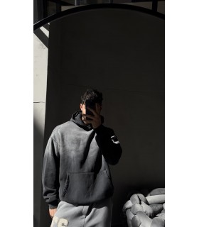 OVERSİZE SPREY DETAYLI SWEATSHİRT