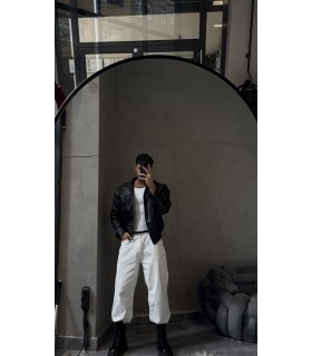 OVERSİZE ÖN FERMUAR DETAYLI CEKET