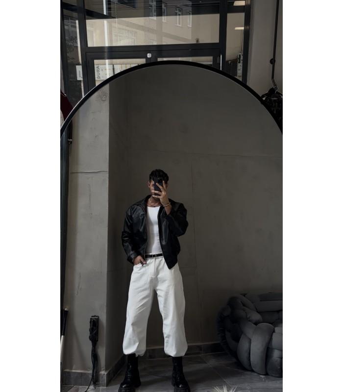 OVERSİZE ÖN FERMUAR DETAYLI CEKET