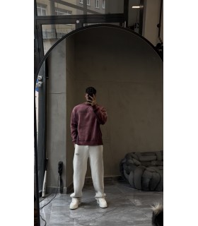 YENİ SEZON ÖZEL DETAYLI YIKAMA KUMAŞ SWEATSHİRT