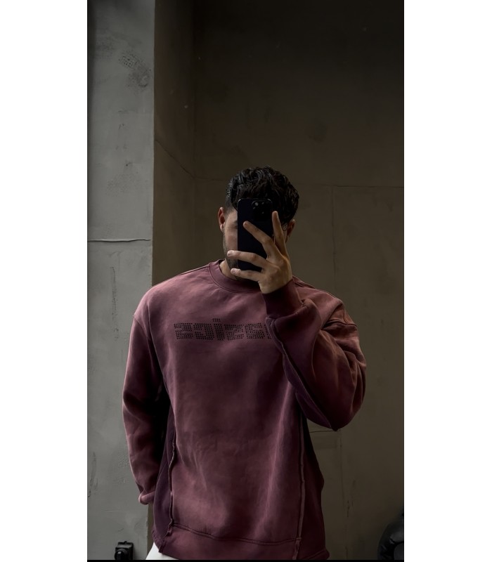YENİ SEZON ÖZEL DETAYLI YIKAMA KUMAŞ SWEATSHİRT