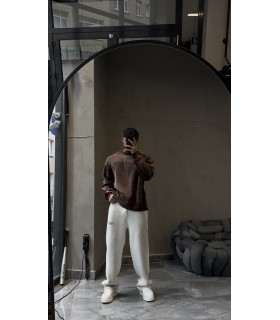 YENİ SEZON ÖZEL DETAYLI YIKAMA KUMAŞ SWEATSHİRT