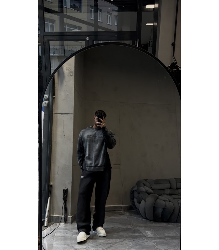 YENİ SEZON ÖZEL DETAYLI YIKAMA KUMAŞ SWEATSHİRT