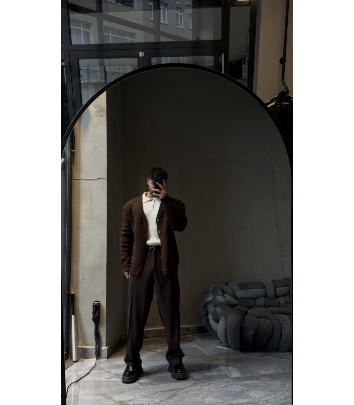 OVERSİZE ÖZEL DÜĞME DETAYLI HIRKA